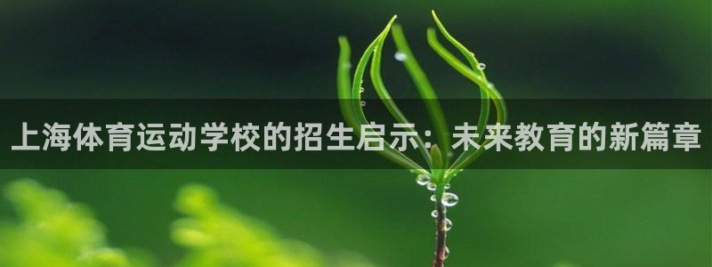 尊龙官方正版app集团：上海体育运动学校的招生启示：