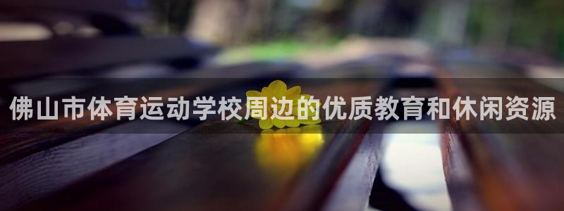  尊龙凯时人生就是搏z6com：佛山市体育运动学校周边的优质教